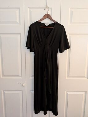 Maternity Faux Wrap Midi Dress